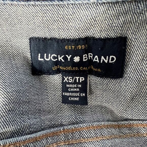 Lucky Brand Tomboy Trucker Medium Wash Blue Denim Jacket Size XS - Picture 4 of 4